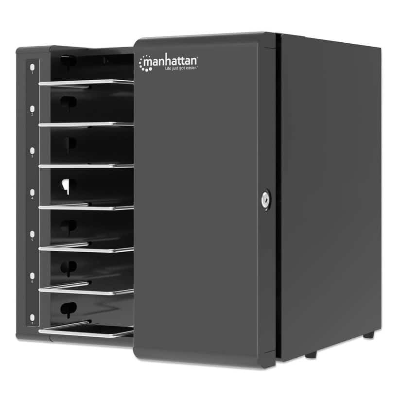 Szafa ładująca Manhattan na 7 laptopów, 7 portów USB-C, moc 60W