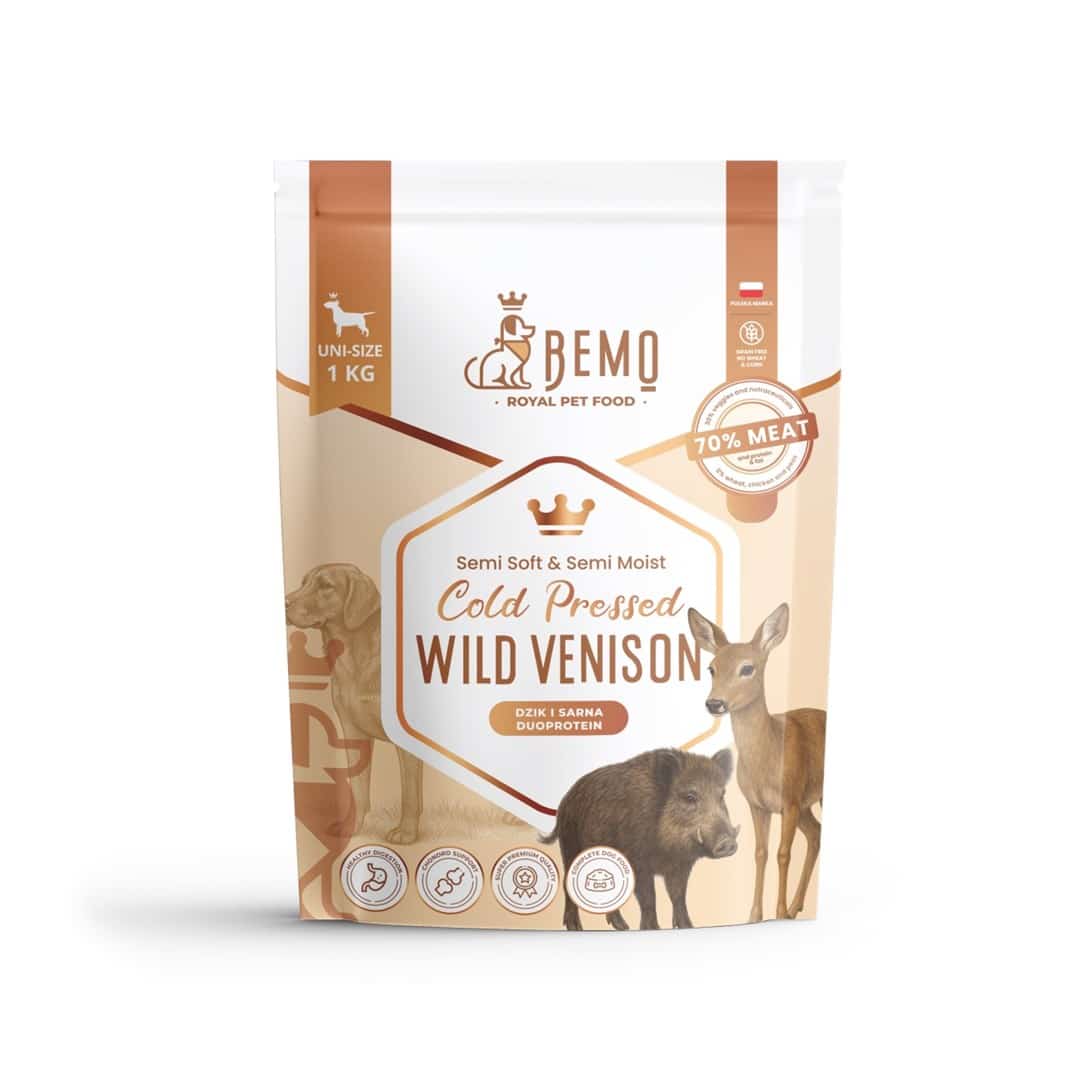 Bemo Cold Pressed Wild Venison - karma tłoczona na zimno dla psów z dziczyzną i sarniną 1kg