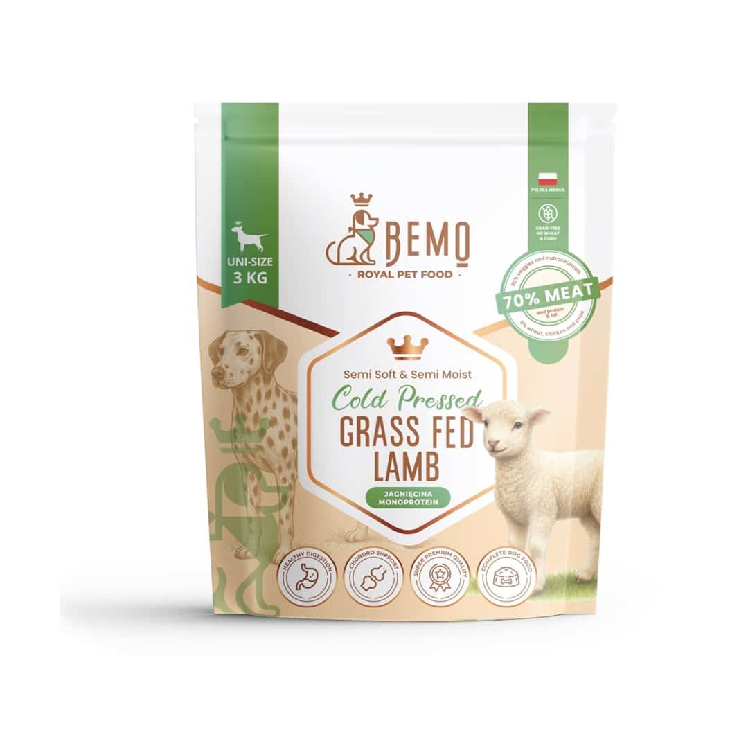 Karma sucha dla psa Bemo Cold Pressed Grass Fed Lamb - tłoczona na zimno z jagnięciną 3kg