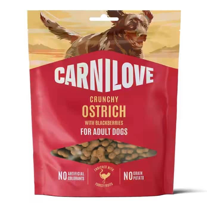 CARNILOVE Dog CRUNCHY Snack Ostrich with Blackberries 200 g