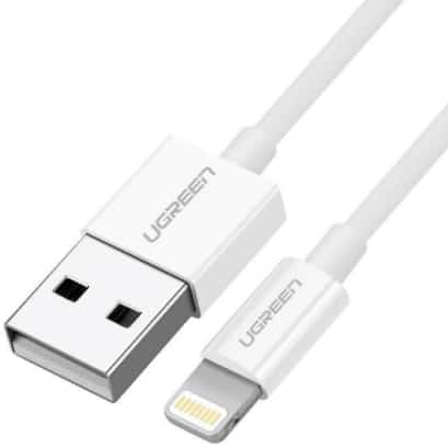 Kabel USB-C Lightning UGREEN, 1 metr, biały, niklowany