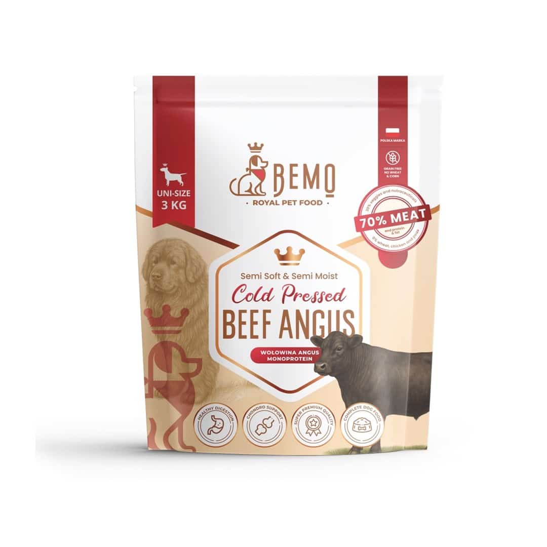 Karma sucha Bemo Cold Pressed Beef Angus - tłoczona na zimno z wołowiną Angus 3kg
