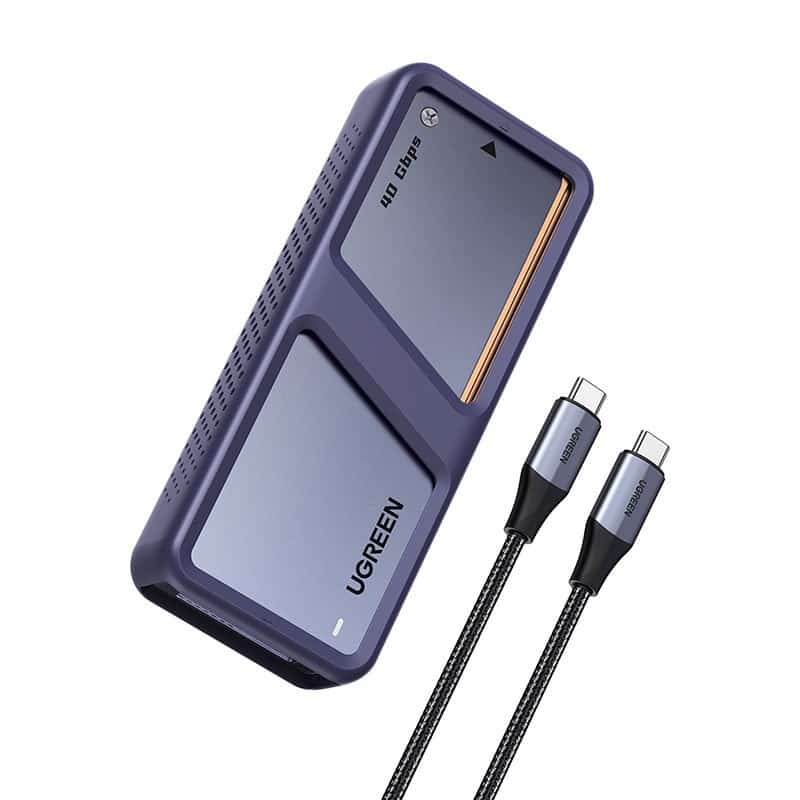 Ugreen Obudowa na dysk SSD M.2 NVMe D703, USB4 (szara)