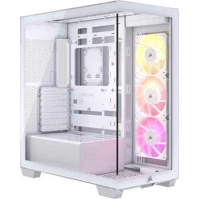 Obudowa komputerowa Gembird 3500X RGB, biała, midi tower z hartowanym szkłem
