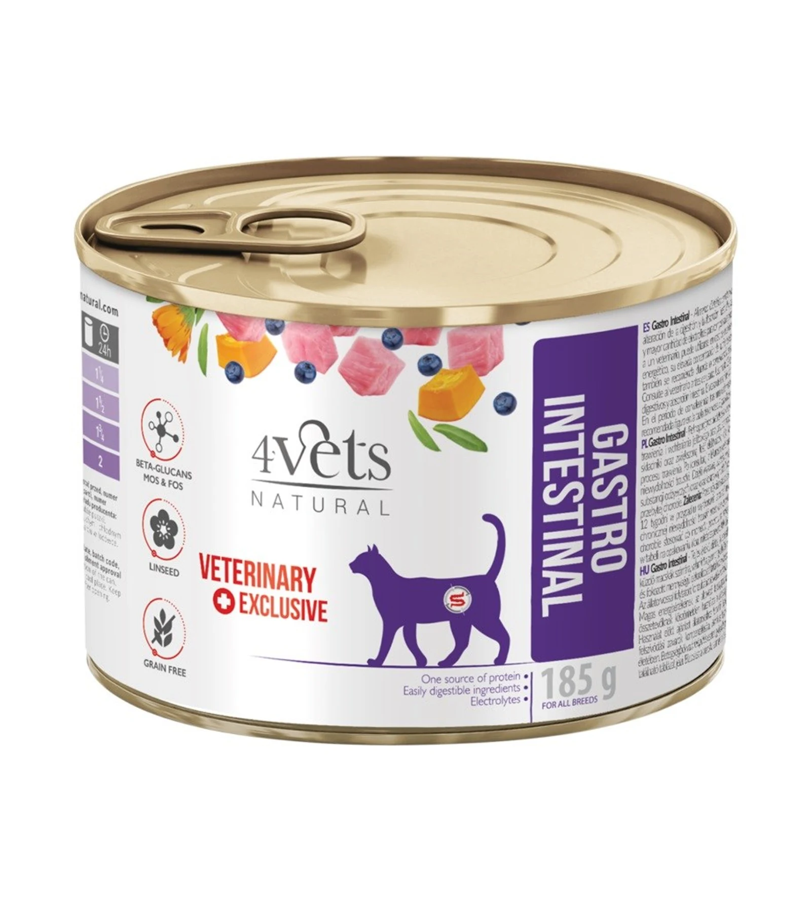 Mokra karma dla kota 4VETS Natural Gastro Intestinal 185g