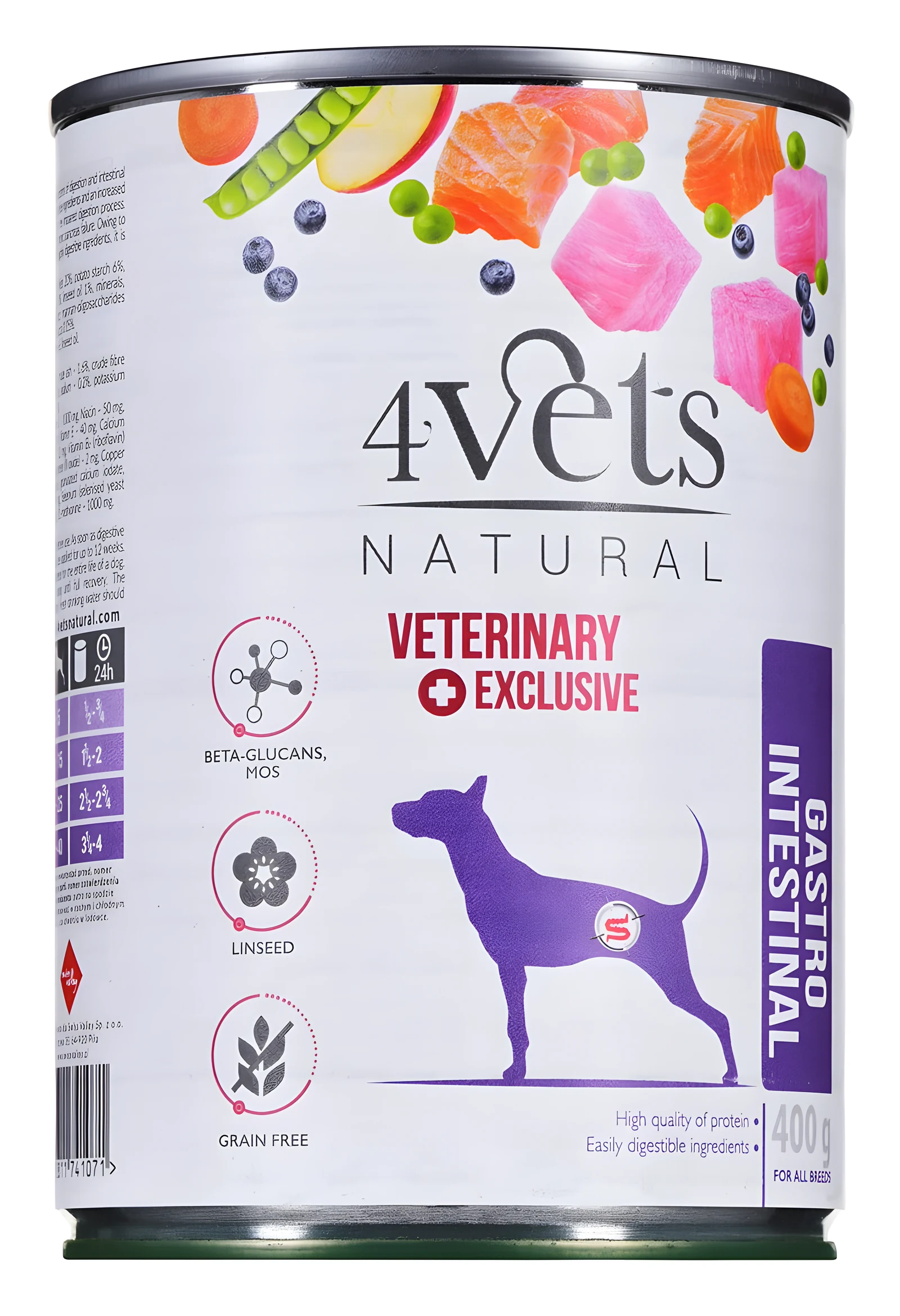Mokra karma dla psa 4VETS Natural Gastro Intestinal 400g — zdjęcie 1 z 4
