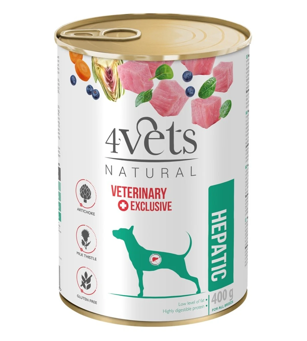 Mokra karma dla psa 4VETS Natural Hepatic - 400 g
