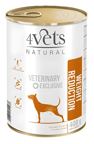 Mokra karma dla psa 4VETS NATURAL - Weight Reduction, 400g
