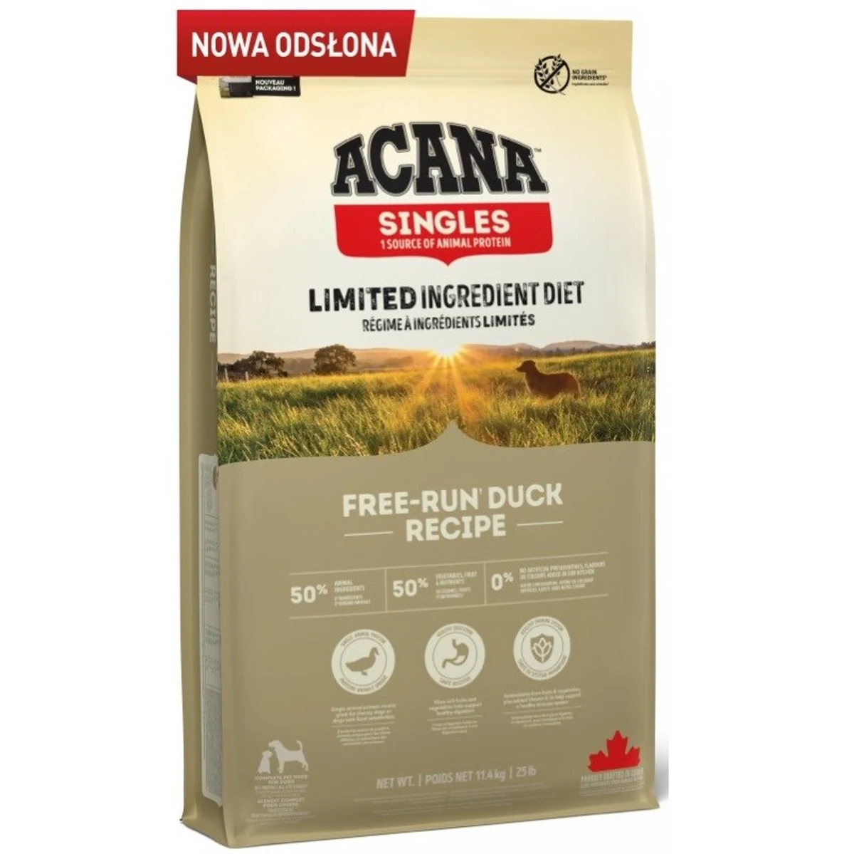 ACANA Free-Run duck dog 11.4kg - Bez Glutenu, Bez Soi