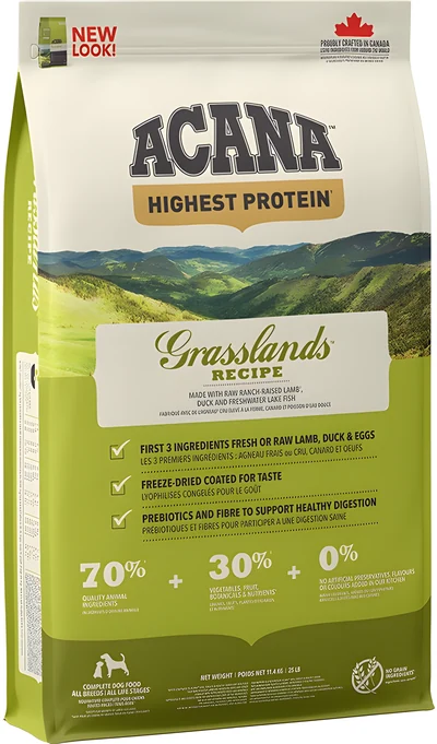 Sucha karma dla psa ACANA Highest Protein Grasslands 11,4 kg