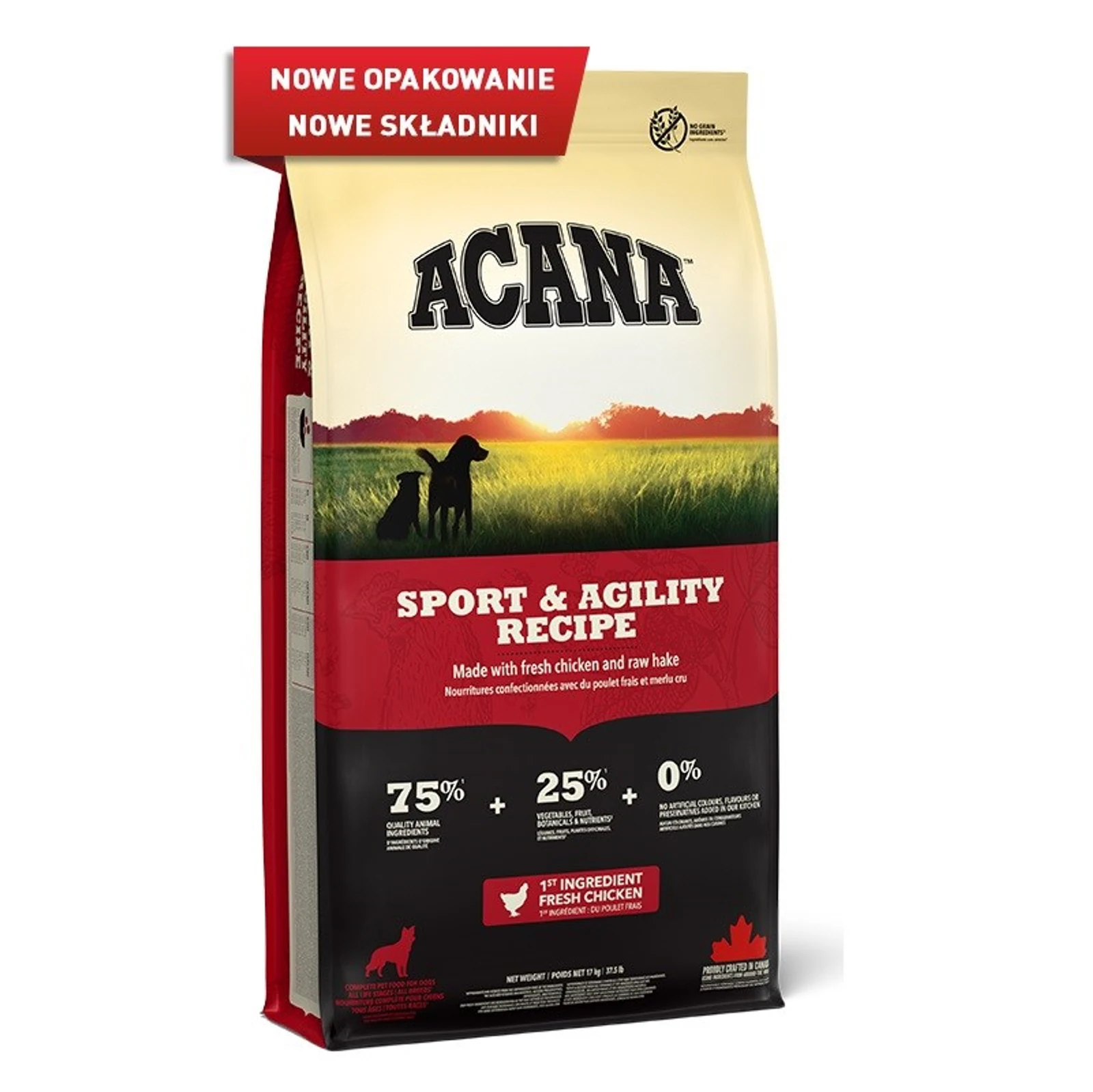 ACANA SPORT&AGILITY DOG 17KG - Bezglutenowa Karma Sucha