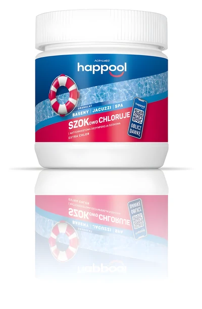 Acrylmed 0,4kg Extra chlor Granulat do zwalczania glonów grzybów i bakterii w basenach - chlorowanie