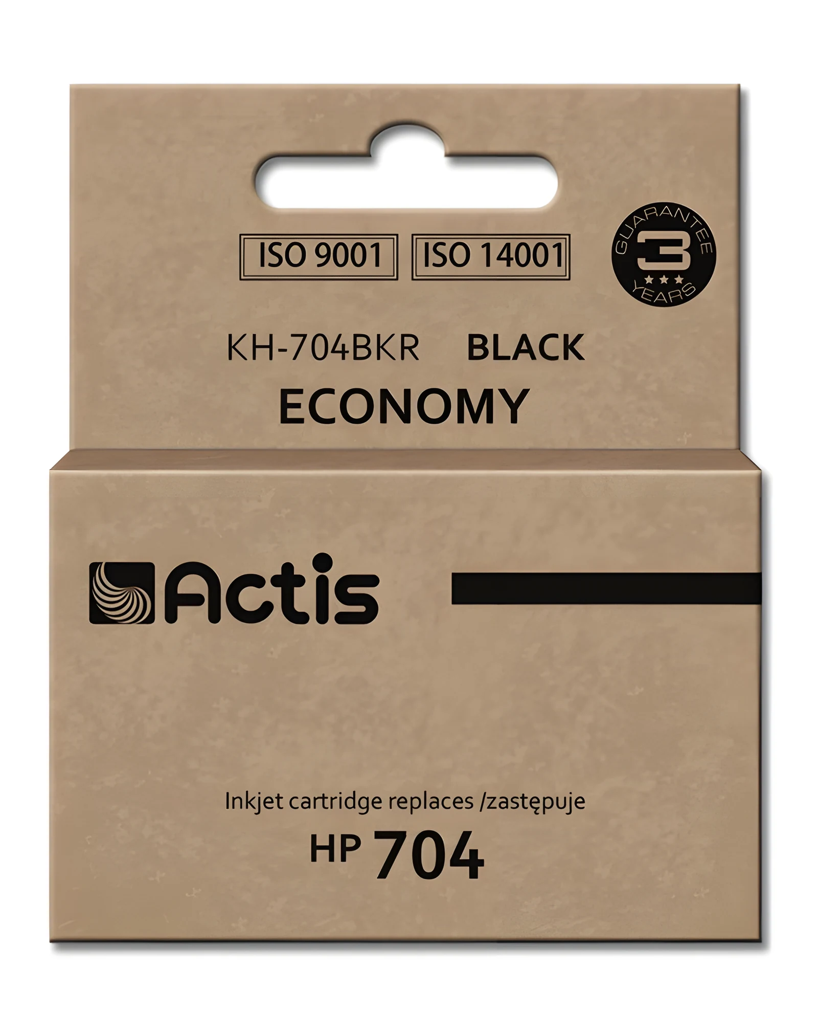 Tusz Actis KH-704BKR, 15 ml, czarny, kompatybilny z drukarkami HP