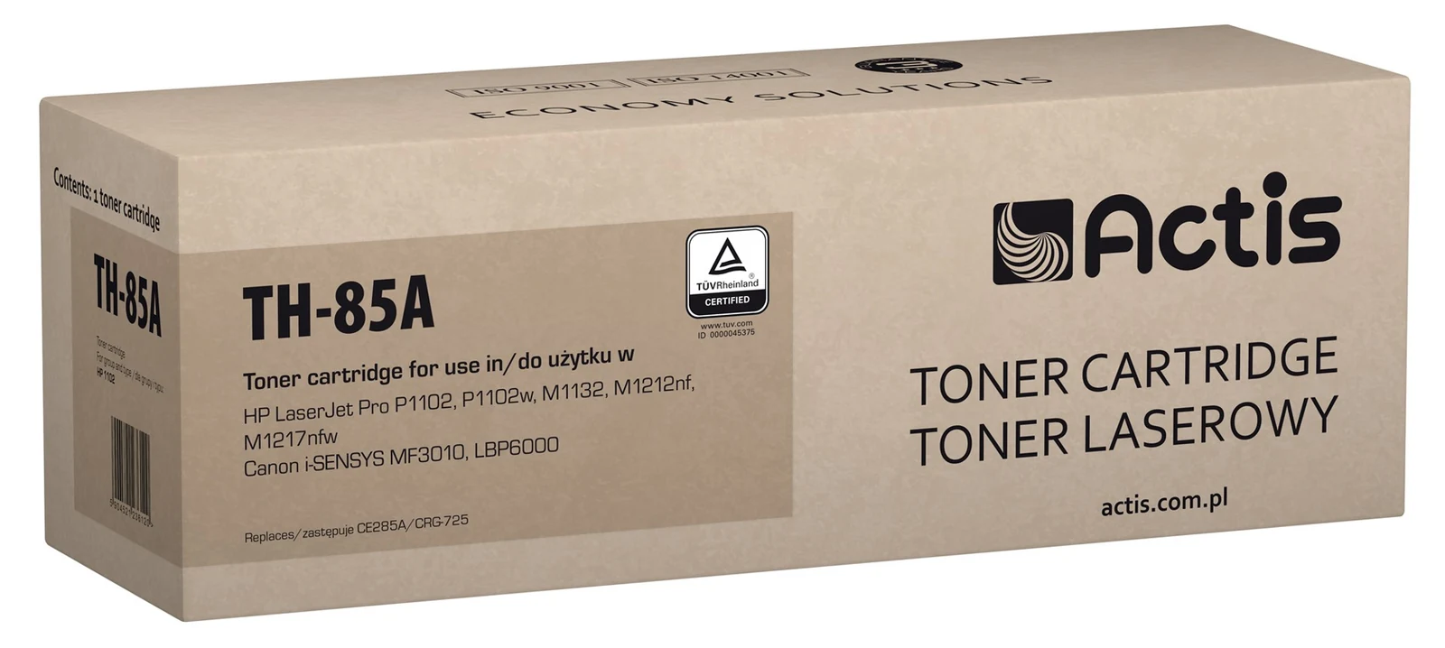 ACTIS TH-85A Toner Zamiennik HP 85A Canon CRG-725