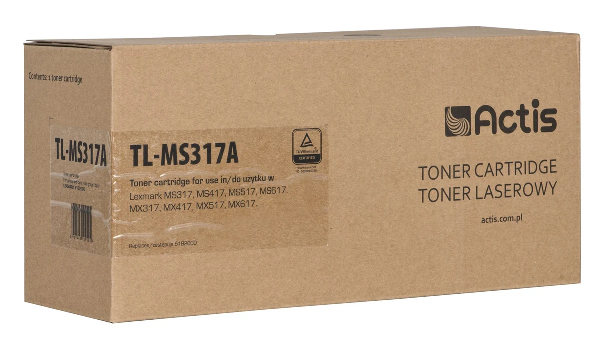 Toner Actis TL-MS317A do drukarek Lexmark, czarny, 2500 stron