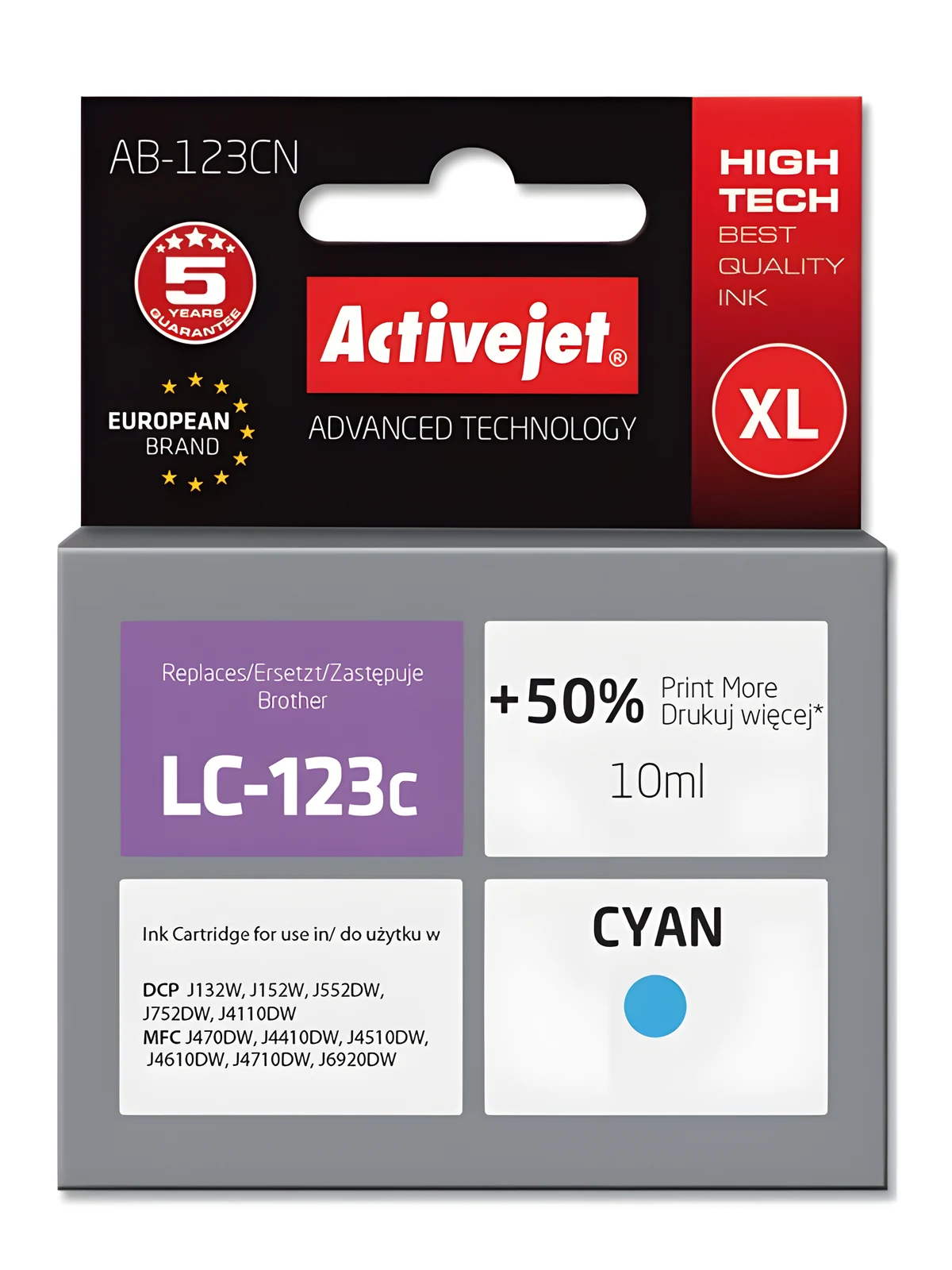 Activejet AB-123CN Tusz 10ml Niebieski Do Brother