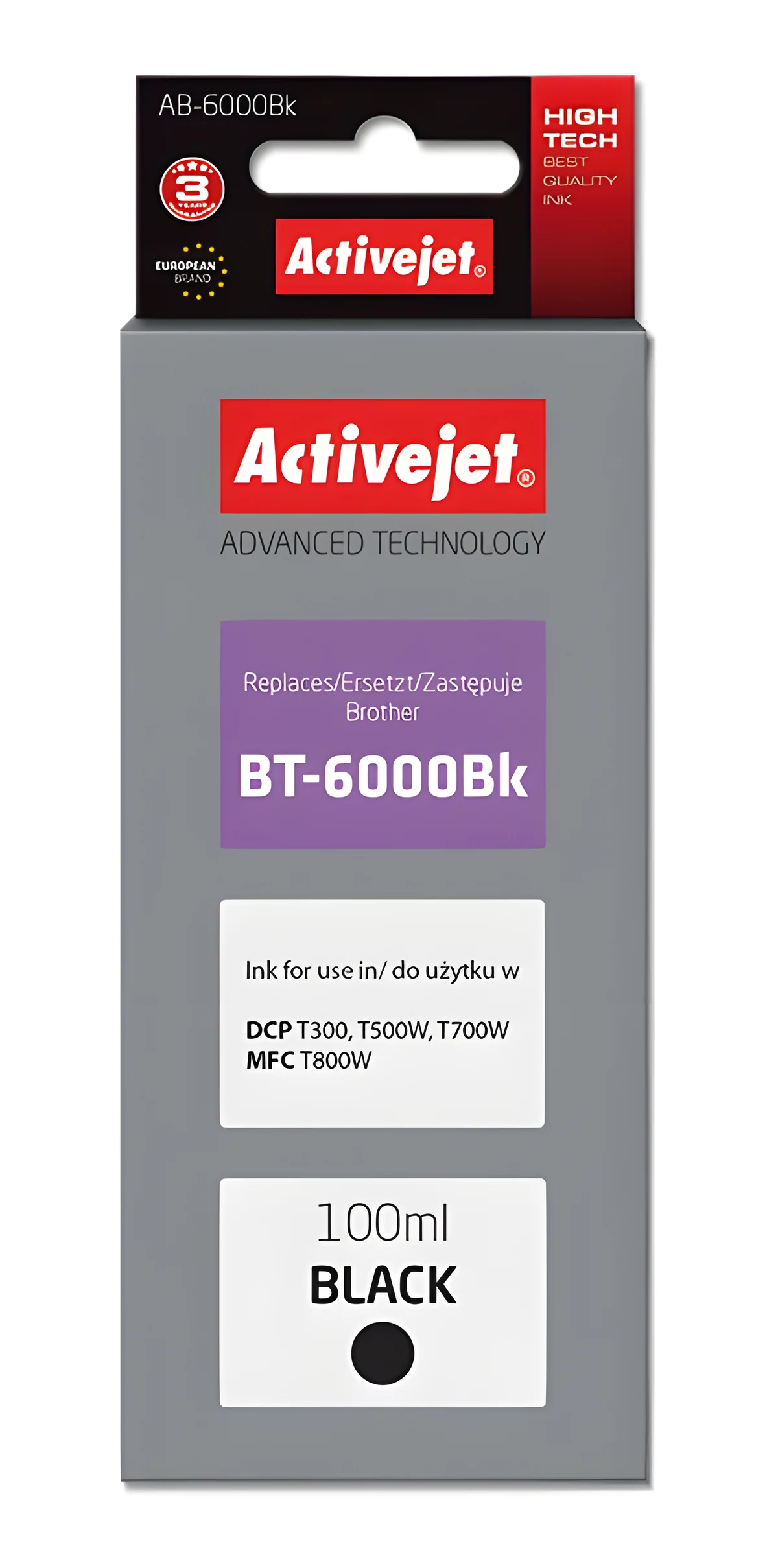 Activejet AB-6000Bk Buteleczka z tuszem 100ml czarny