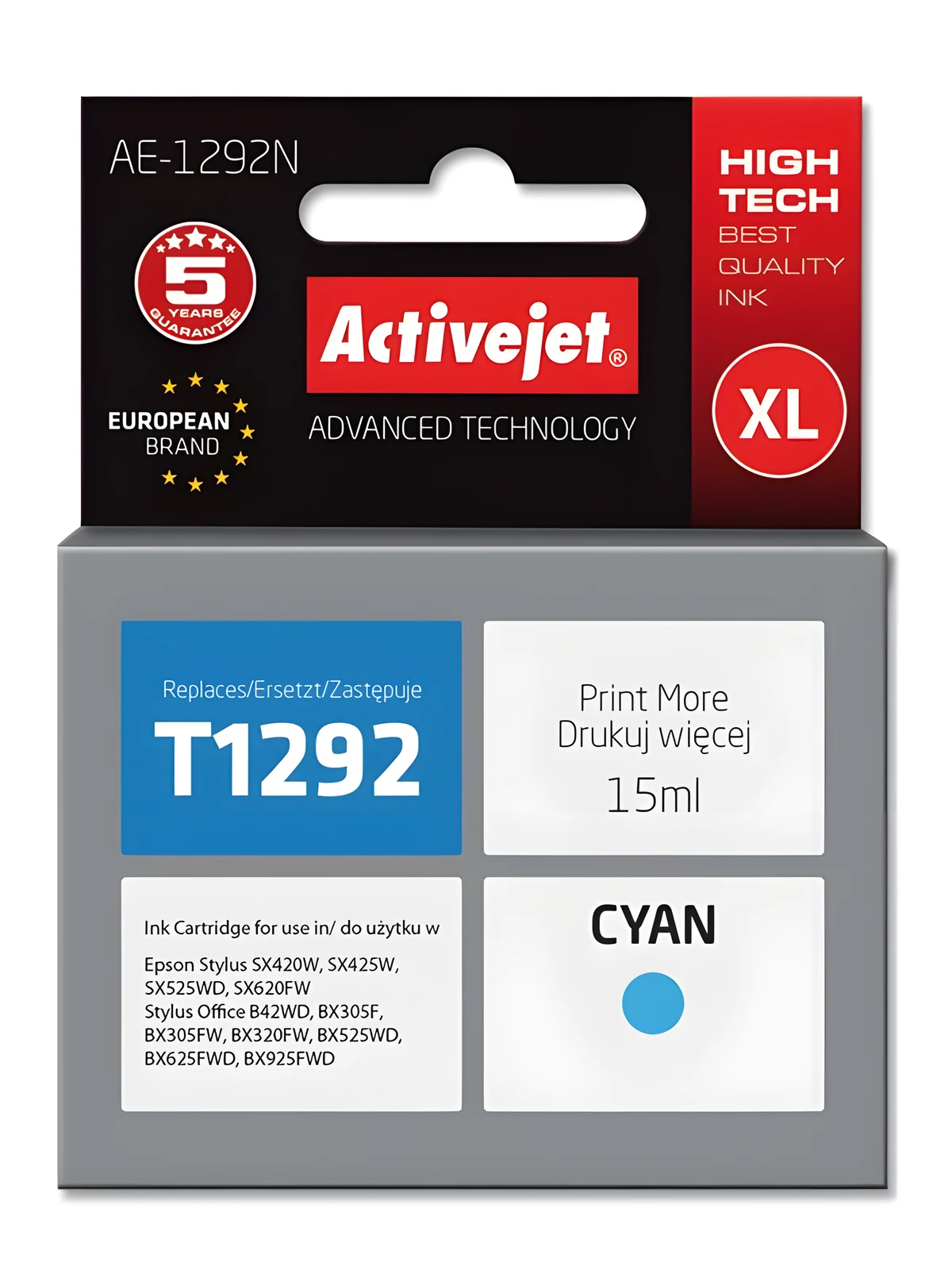 Activejet AE-1292N Tusz 15ml Niebieski dla Epson SX