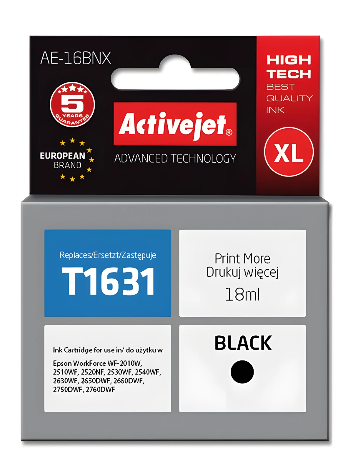 Activejet AE-16BNX Tusz 18ml czarny - Epson