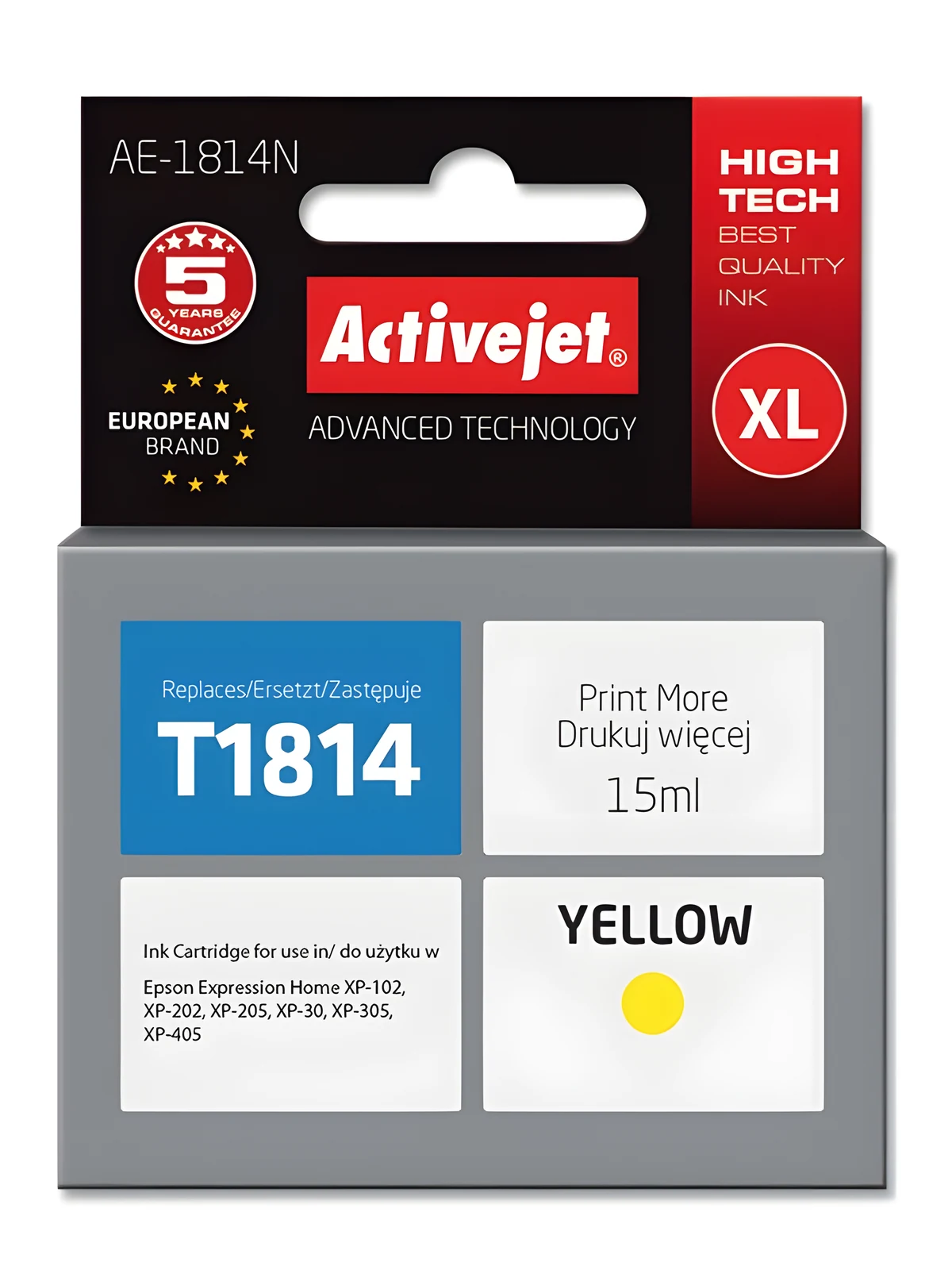 Activejet AE-1814N Tusz 15ml żółty Epson 18XL