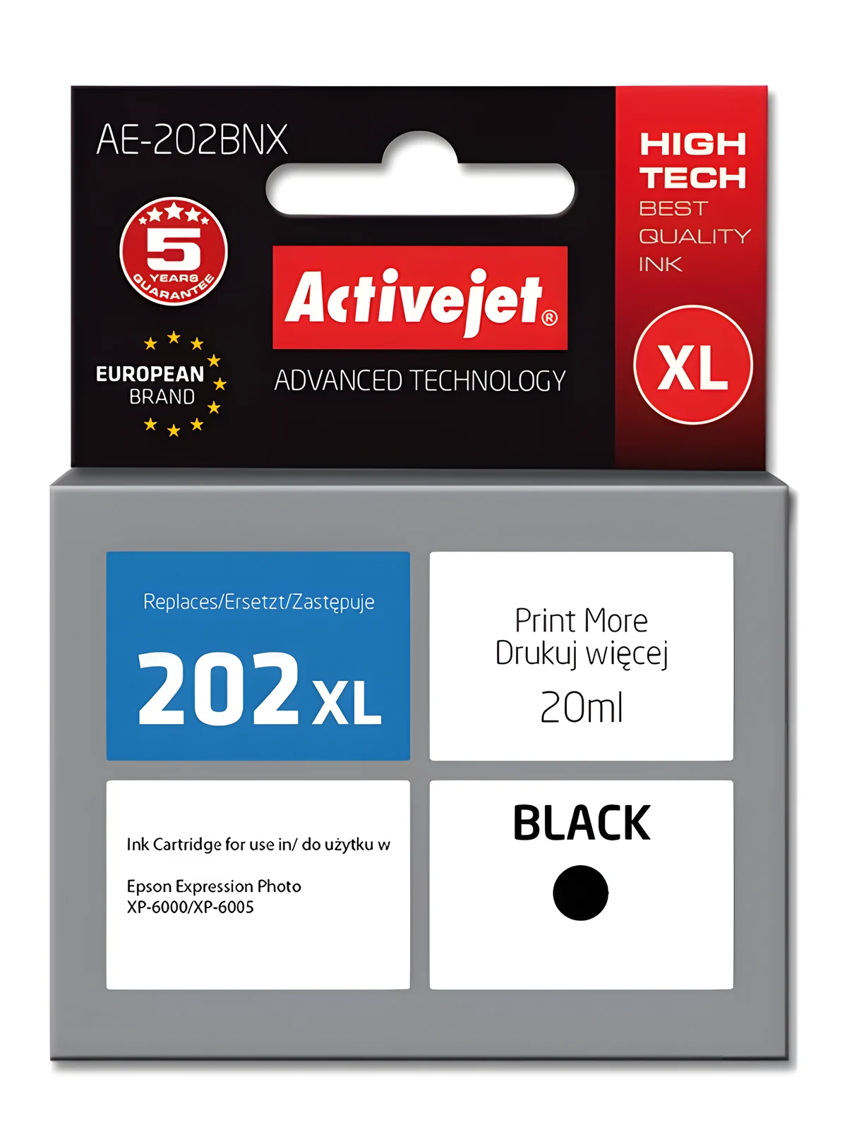 Tusz Activejet AE-202BNX 20ml czarny do drukarek Epson