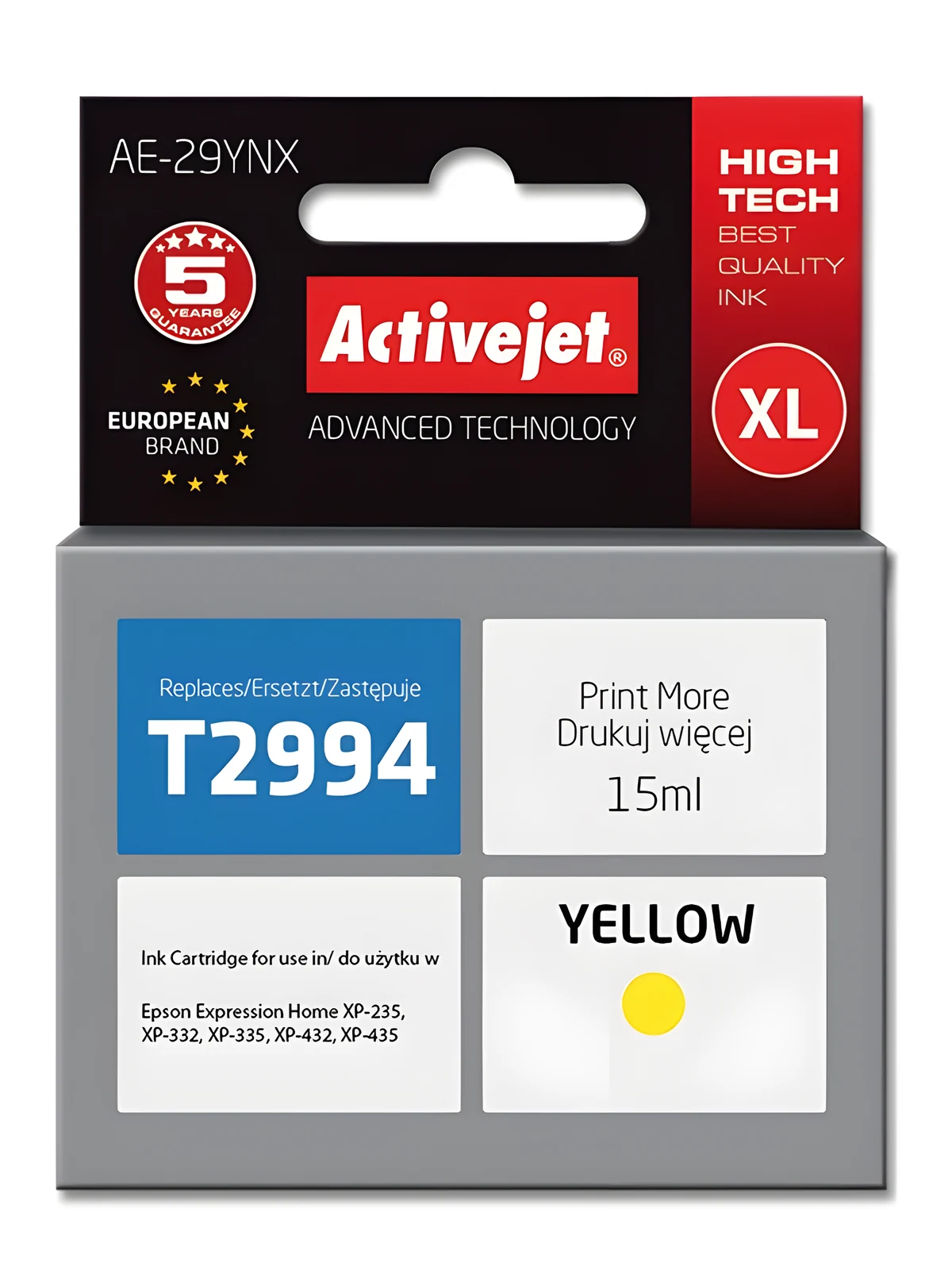 Activejet AE-29YNX Tusz 15ml, Zamiennik Epson 29XL
