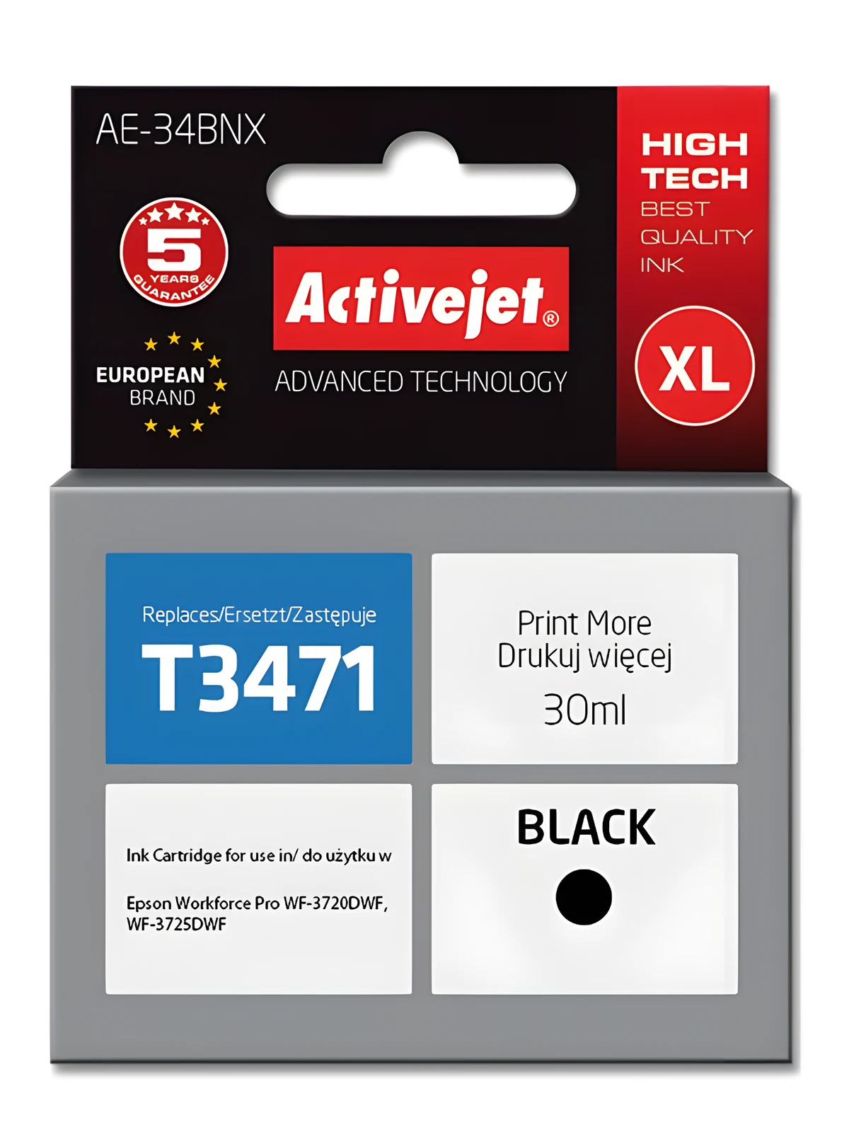 Activejet AE-34BNX Tusz 30ml czarny dla Epson