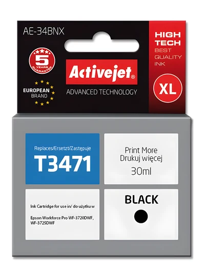 Tusz Activejet AE-34BNX 30ml czarny do drukarek Epson