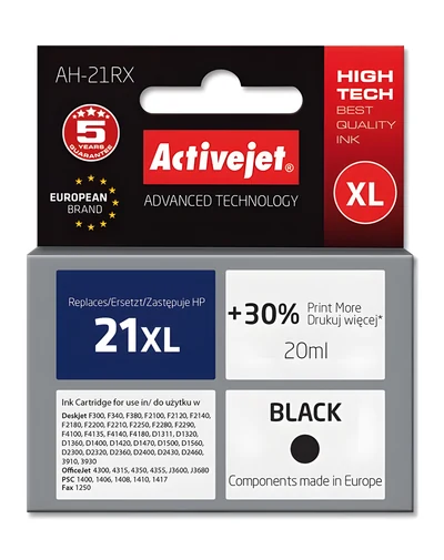 Tusz Activejet AH-21RX, 20 ml, czarny