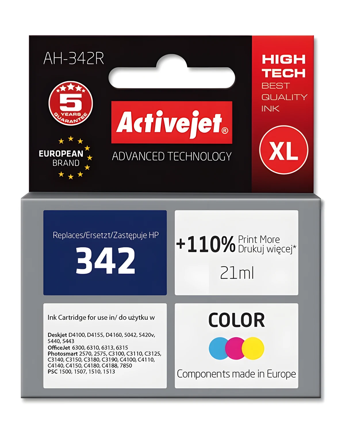 Activejet AH-342R Tusz 21 ml, kompatybilny z HP Deskjet