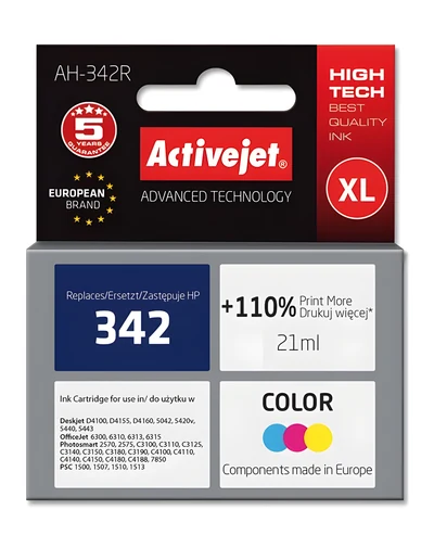 Tusz Activejet AH-342R, kompatybilny z HP Deskjet, 21 ml