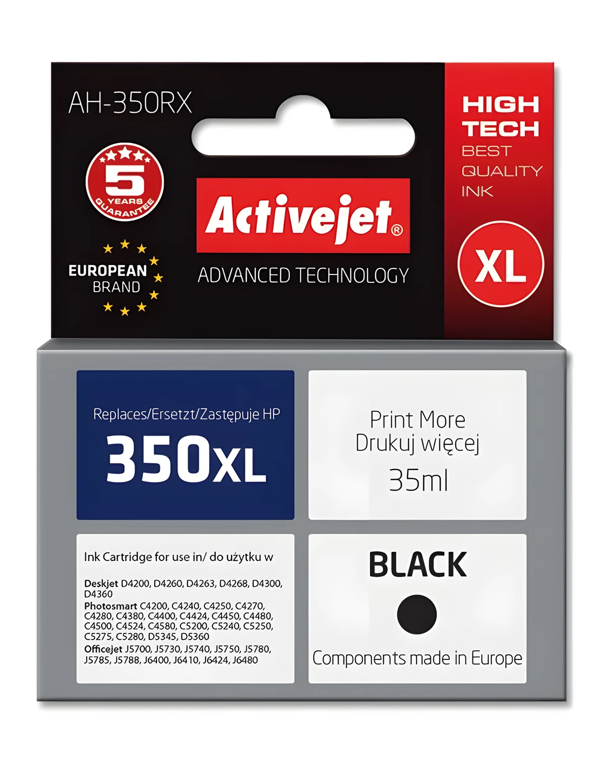 Activejet AH-350RX Tusz 35 ml czarny do HP DeskJet