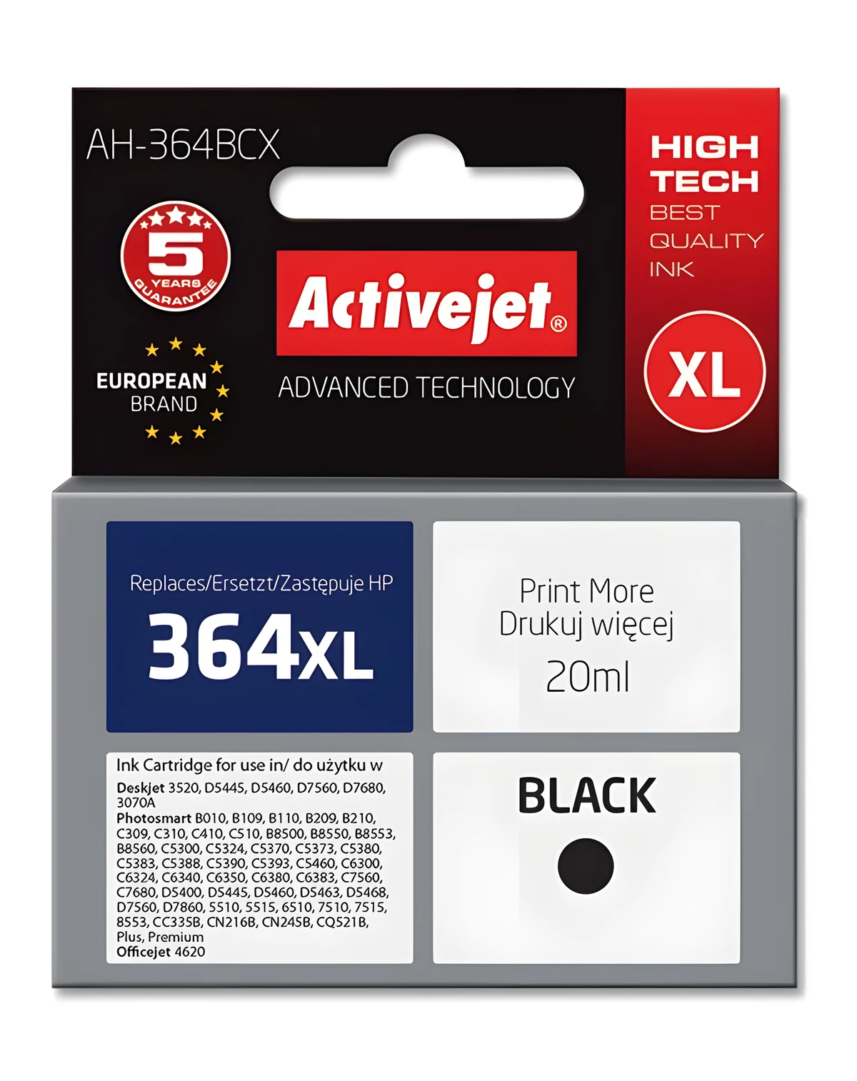Activejet AH-364BCX Tusz czarny 20ml