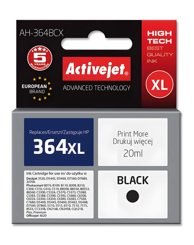Tusz Activejet AH-364BCX Czarny 20 ml do drukarek HP