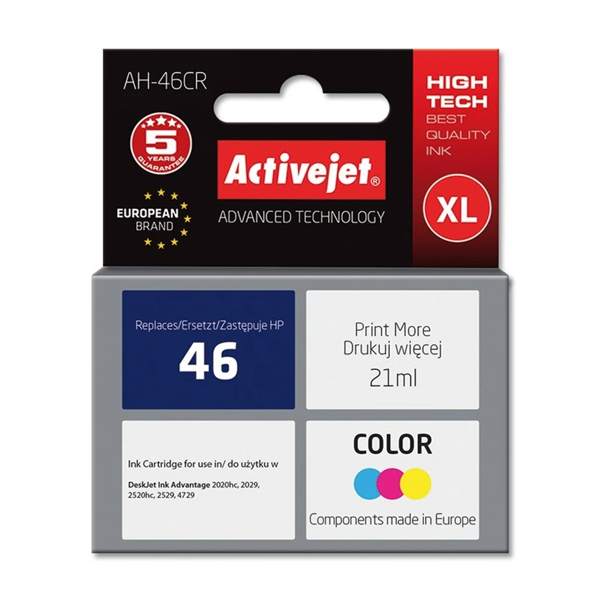 Activejet AH-46CR Tusz 21 ml, Kompatybilny z HP