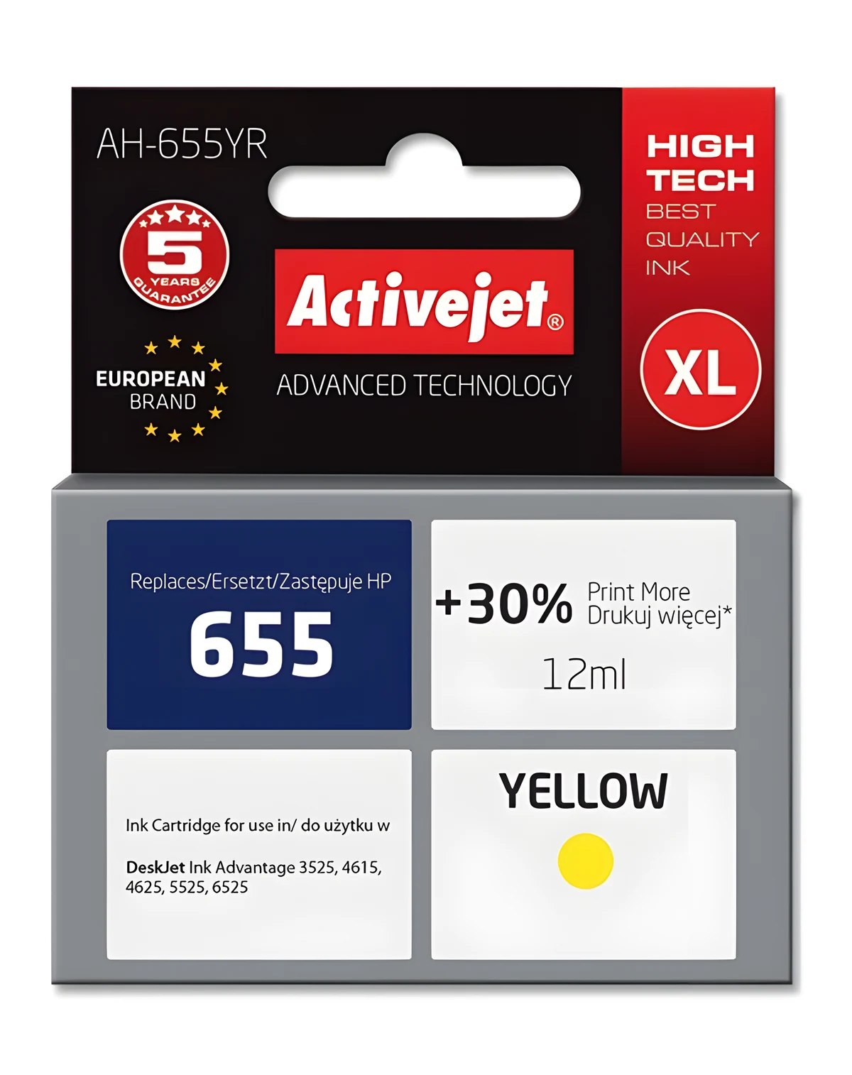 Activejet AH-655YR Tusz 12 ml ´Ziółty´