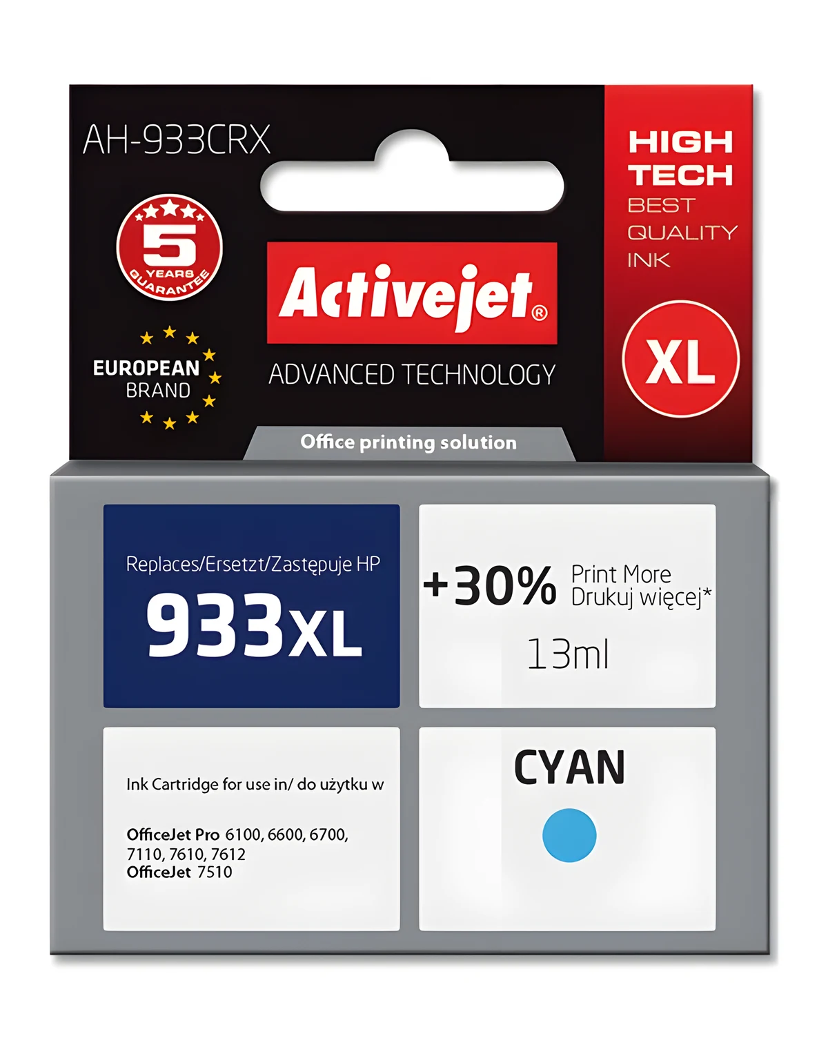 Activejet AH-933CRX Tusz Zamiennik HP 933XL 14ml Niebieski
