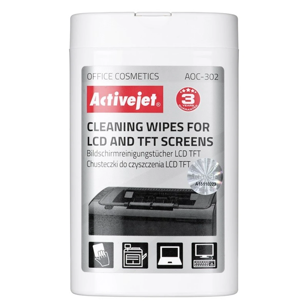 Activejet AOC-302 Chusteczki do LCD (100 szt.)
