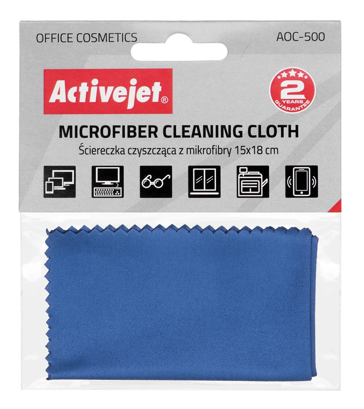 Activejet AOC-500 Ściereczka czyszcząca 15x18cm