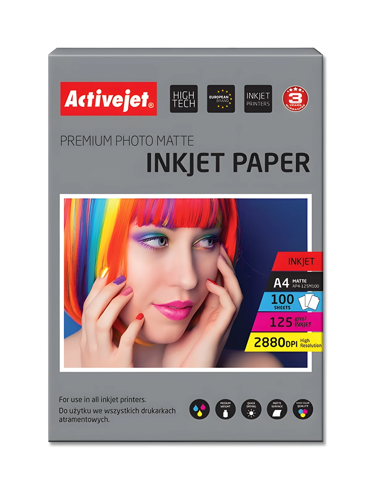 Activejet AP4-125M100 Papier fotograficzny matowy A4 100 szt