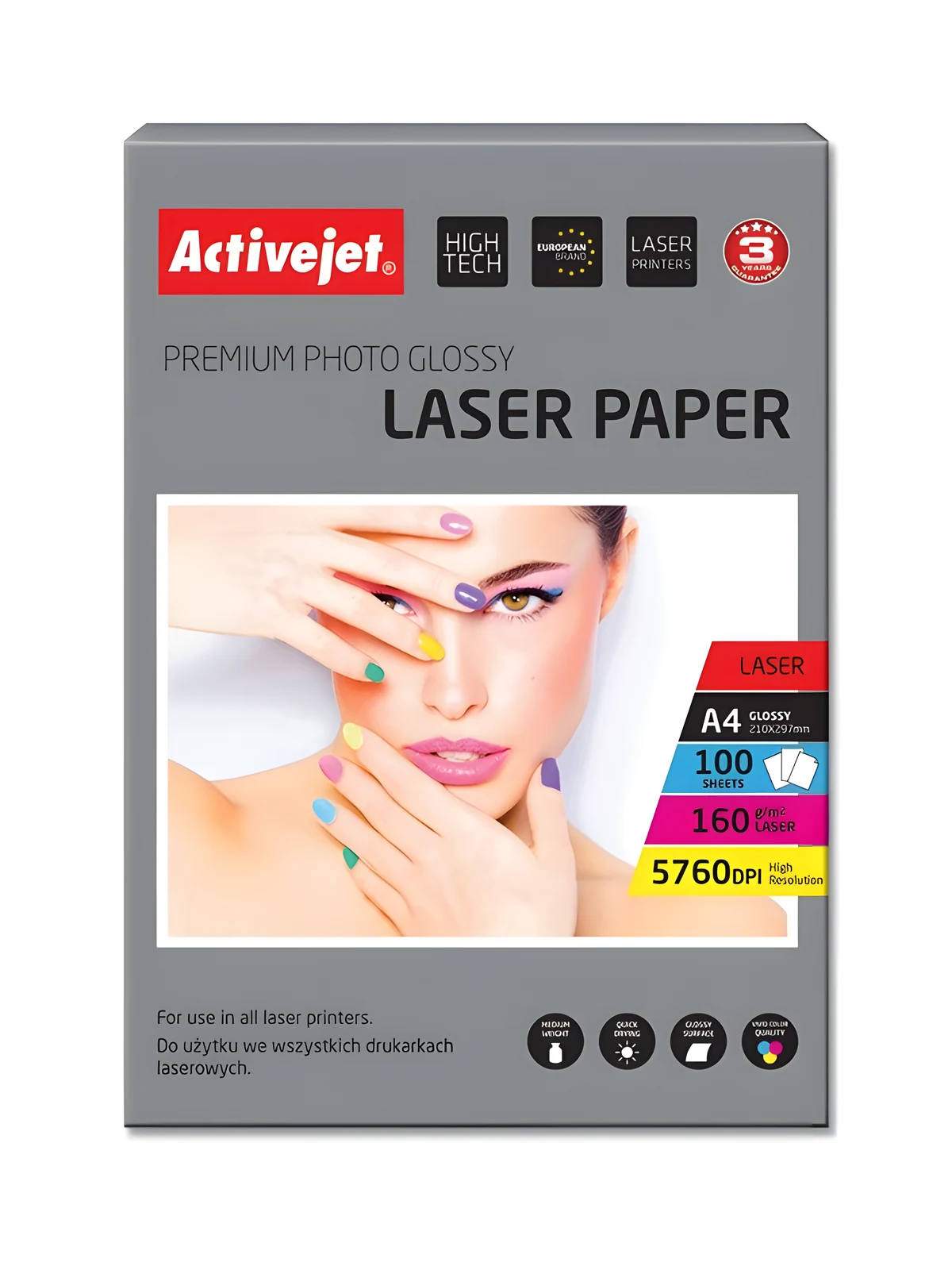 Activejet AP4-160G100L Papier Błyszczący A4 (100 szt.)
