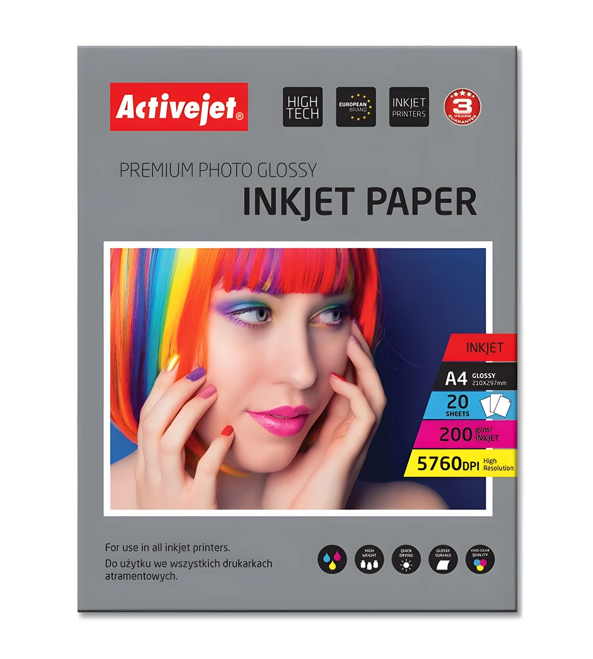 Activejet AP4-200G20 Papier Błyszczący A4 (20 szt.)