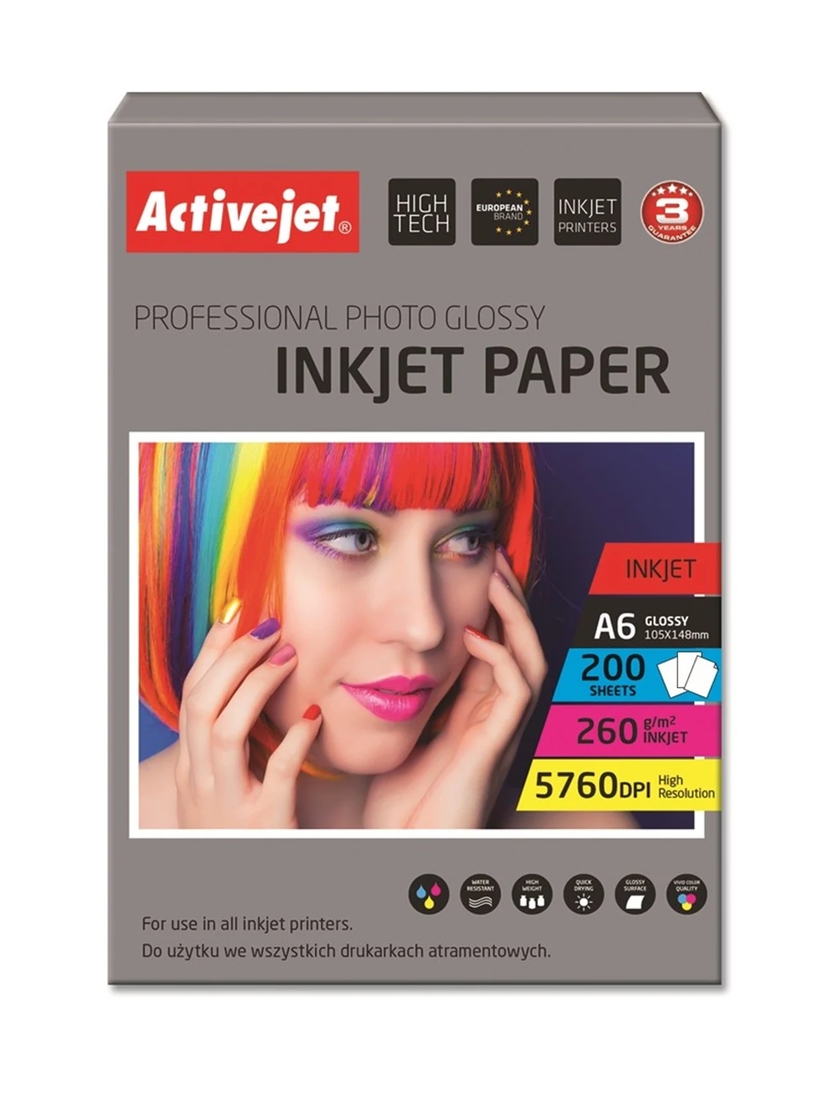 Activejet AP6-260GR200 Papier fotograficzny 260g/m²