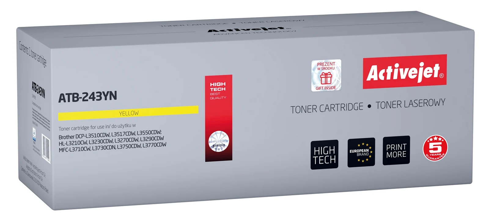 Toner zamiennik Activejet ATB-243YN do drukarek Brother