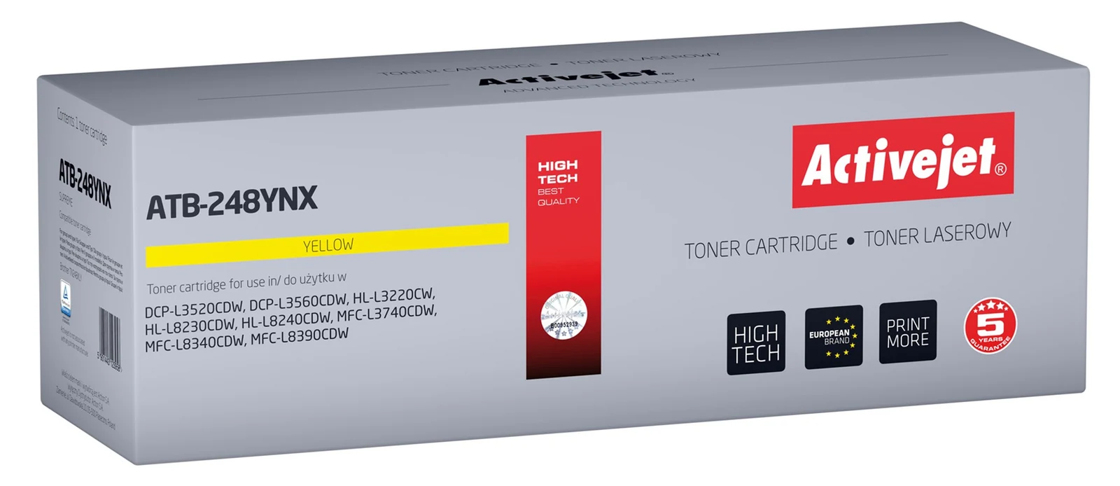 Toner Activejet ATB-248YNX - Zamiennik do drukarek Brother TN-248XLY