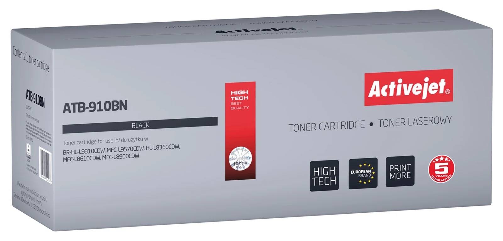 Toner Activejet ATB-910BN do drukarek Brother, czarny, 9000 stron