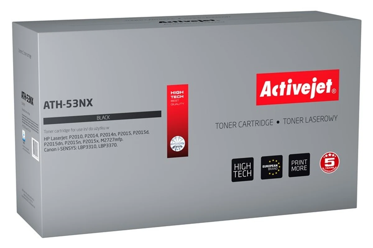Activejet ATH-53NX Toner - Zamiennik HP 53X Q7553X, Canon CRG-715H