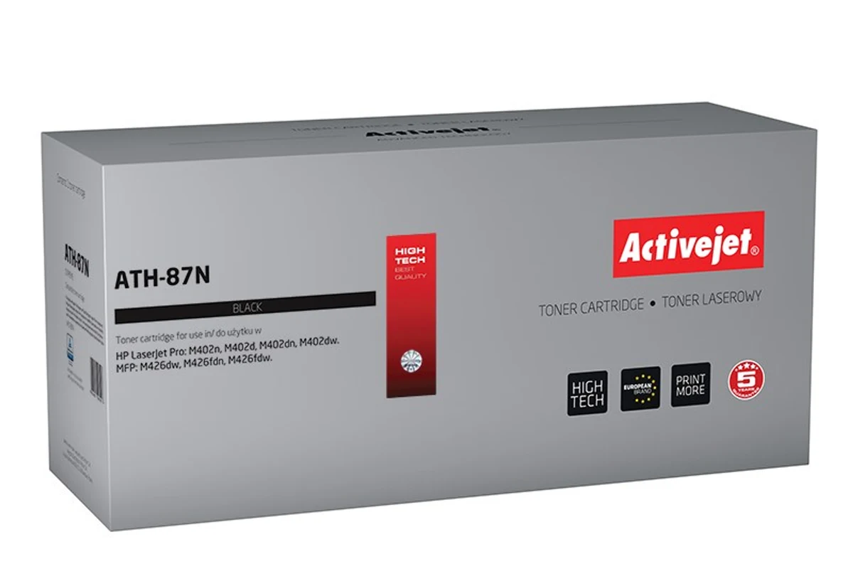 Activejet ATH-87N Toner (zamiennik HP 87A CF287A; 9000 stron; czarny)