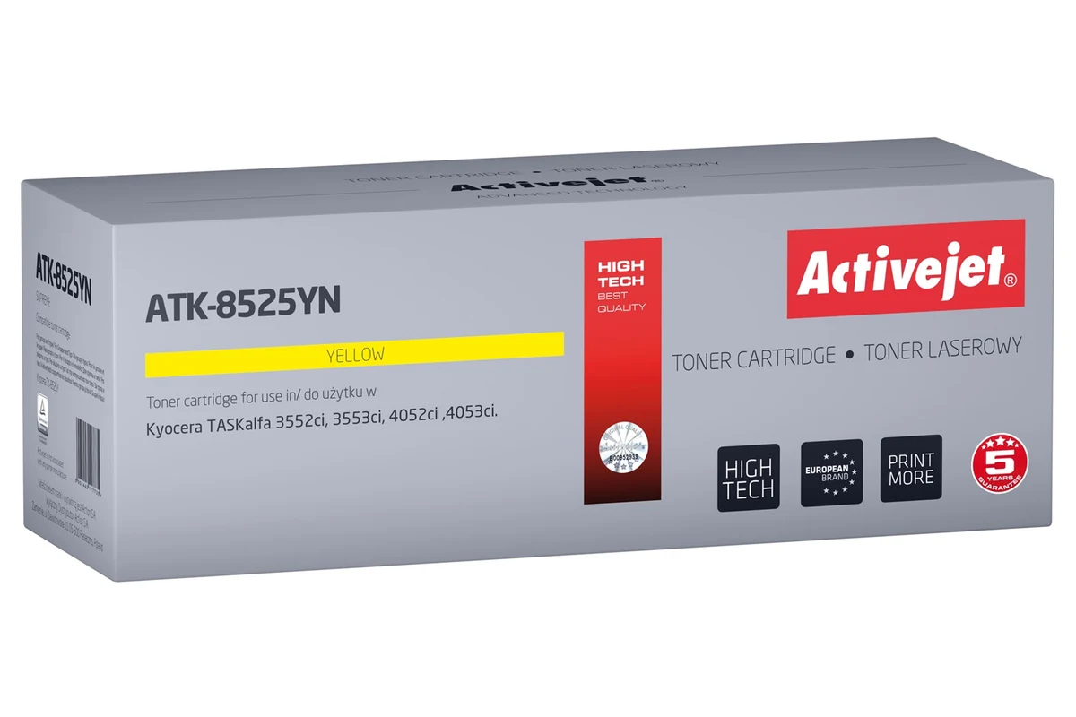 Toner Activejet ATK-8525YN - Zamiennik do drukarek Kyocera TK-8525Y