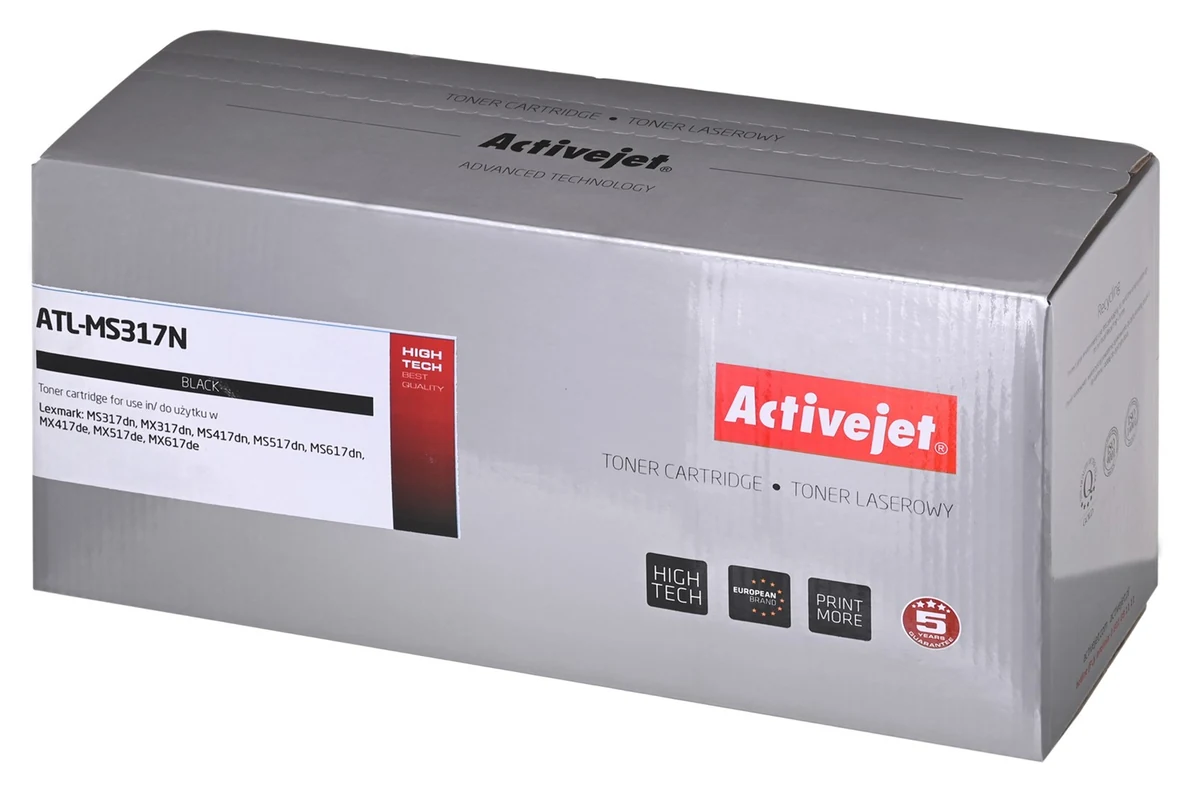 Toner zamiennik Activejet ATL-MS317N do drukarek Lexmark, czarny, wydajność 2500 stron